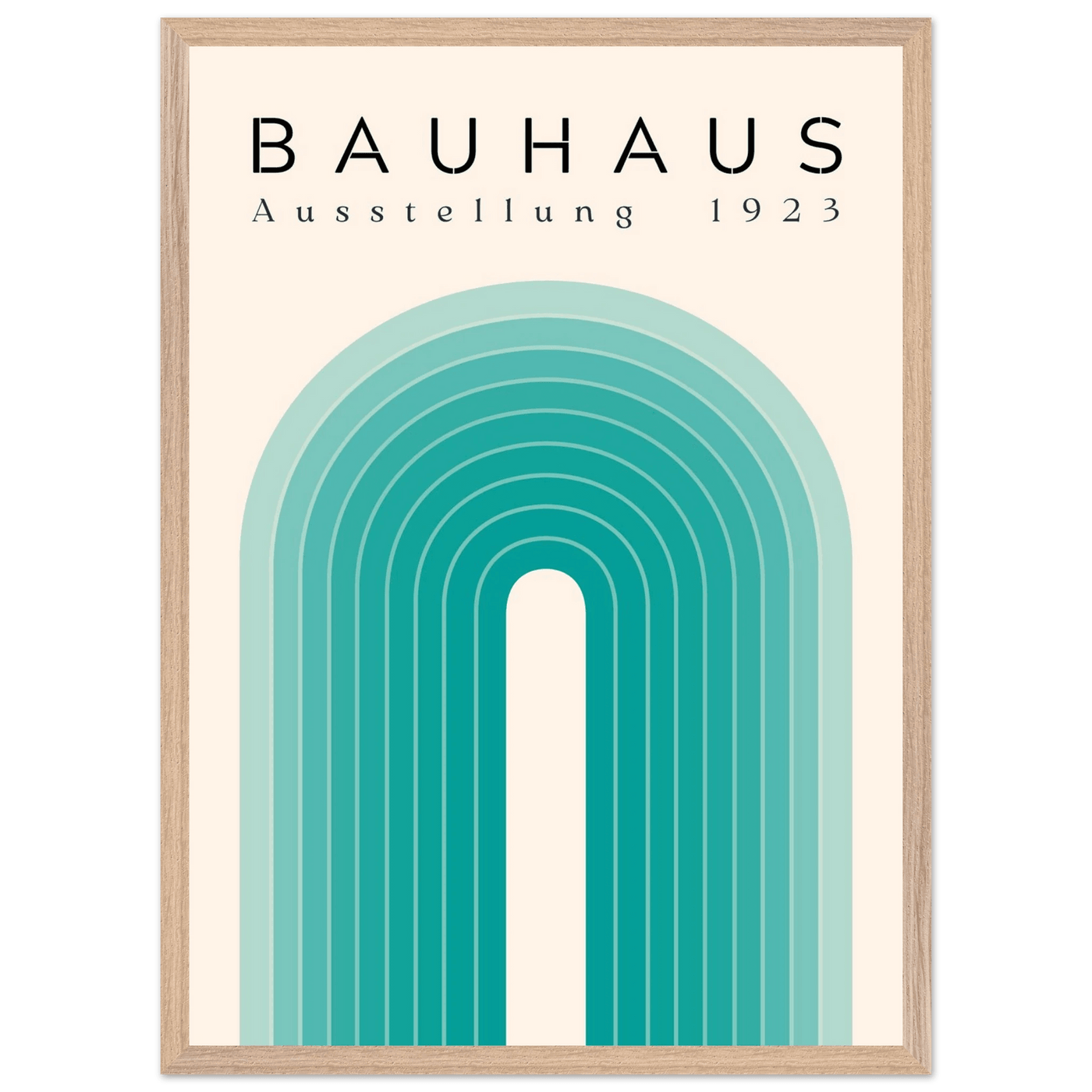 Bauhaus Ausstellung 1923 Teal & Cream - Vibrantwalls