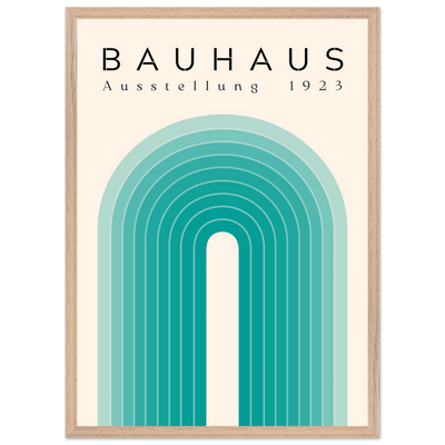 Bauhaus Ausstellung 1923 Teal & Cream - Vibrantwalls
