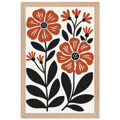 Abstract Floral Bloom Modern Botanical Art - Vibrantwalls