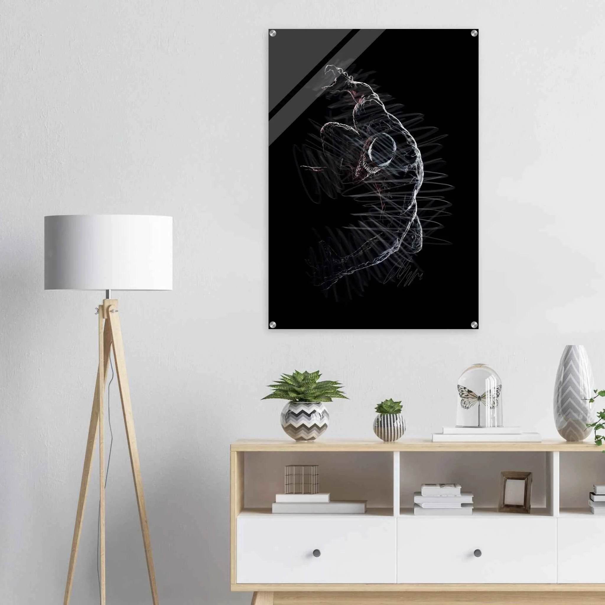 Abstract Glimmer Acrylic Print – Dynamic, Ghostly, Modern Wall Art in 18 Sizes - Vibrantwalls