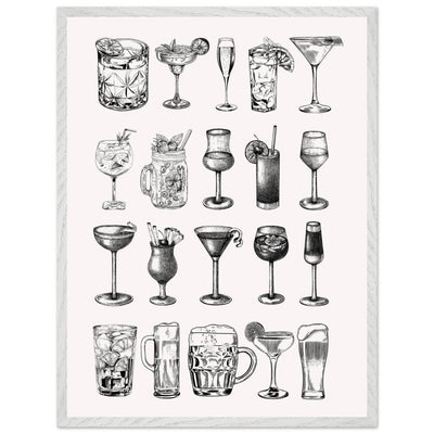 Gin Tonic Cocktail Recipe Vintage Style Art - Vibrantwalls