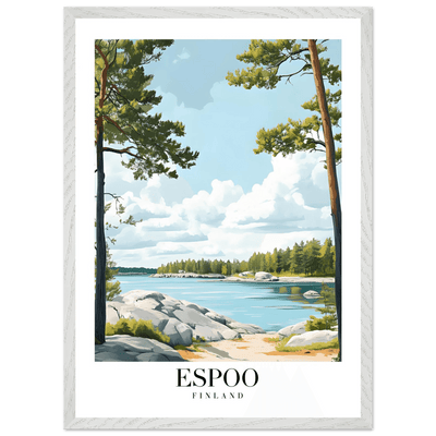 Espoo Finland Framed Poster – Serene Nordic Landscape Wall Art with Wooden Frame - Vibrantwalls