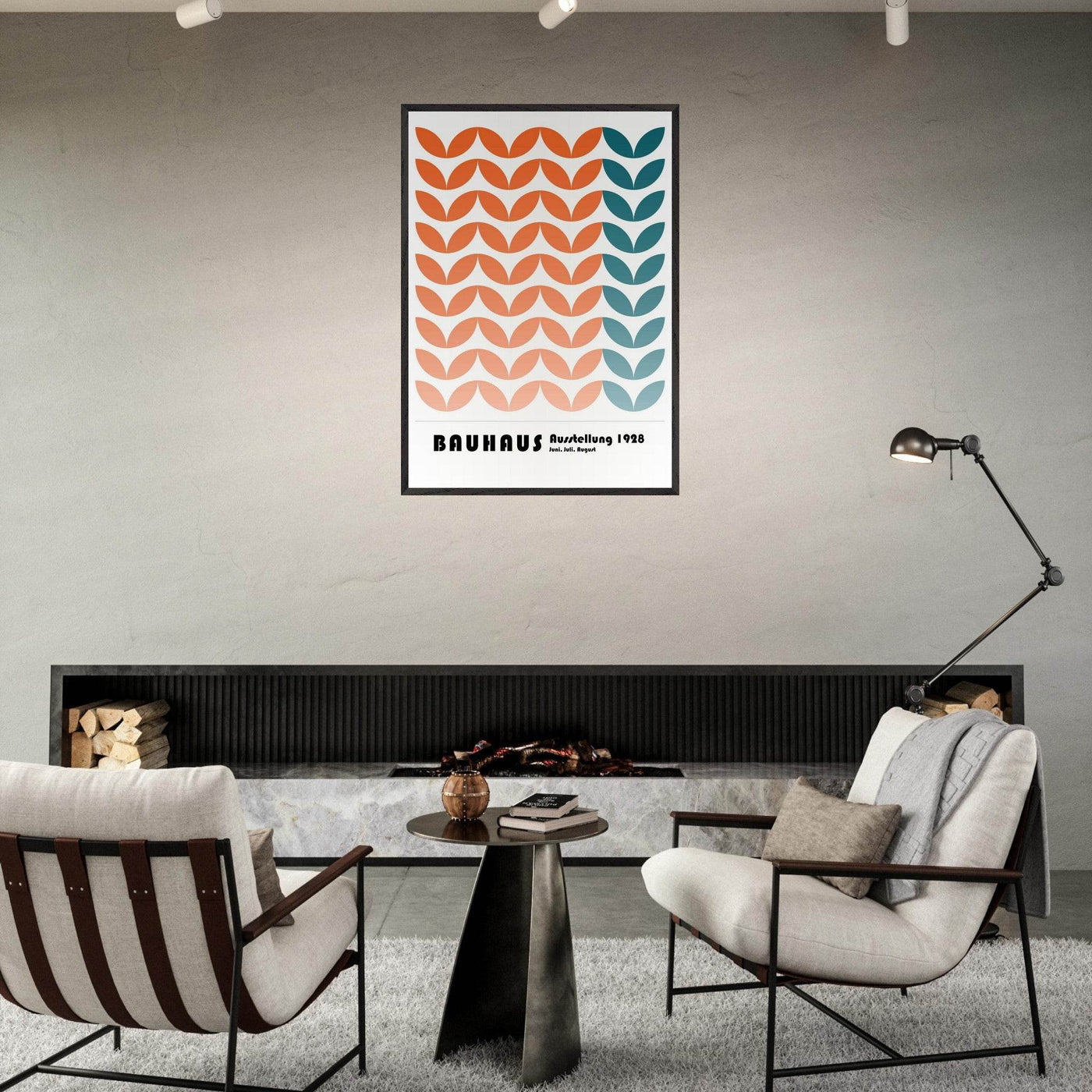 Bauhaus-Style The Blue Waves - Vibrantwalls