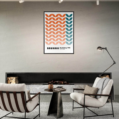 Bauhaus-Style The Blue Waves - Vibrantwalls