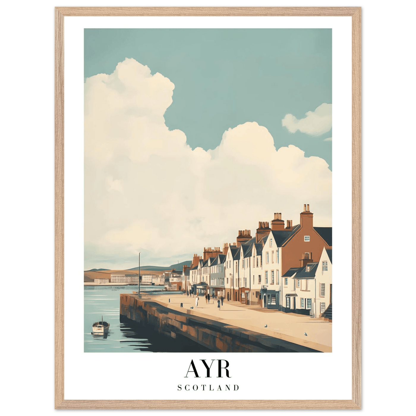 Ayr Scotland Framed Poster – Coastal Charm Wall Art with Vintage Vibe & Wooden Frame - Vibrantwalls