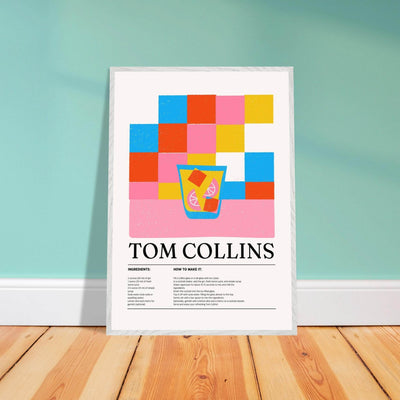 Retro Tom Collins Cocktail Recipe - Vibrantwalls