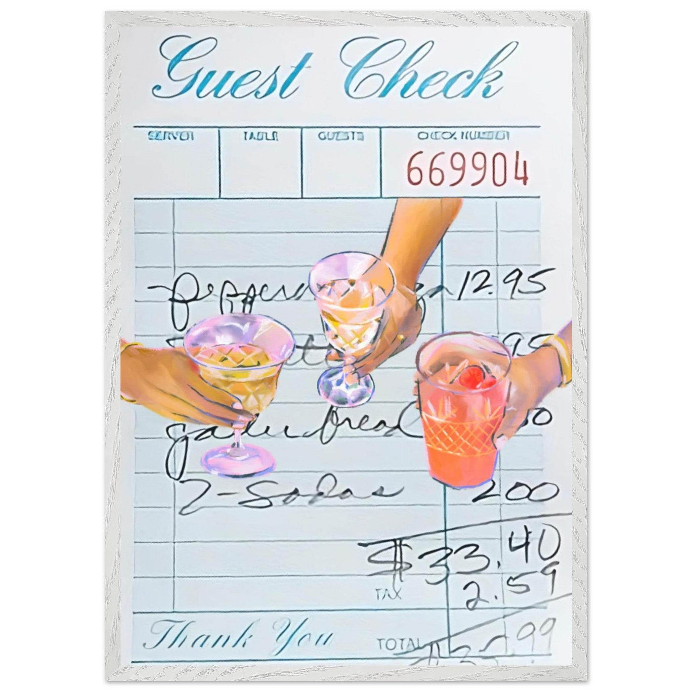 Guest Check Cocktail - Vibrantwalls