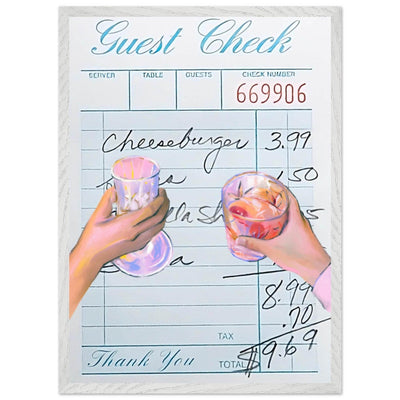 Retro Bar Tab Art - Vibrantwalls