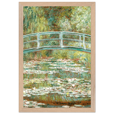 Bridge Over a Pond Art Print - Water Lilies Decorative Artwork for Your Space - Vibrantwalls