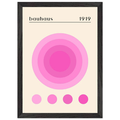 Bauhaus Pink Gradient Circle - Vibrantwalls