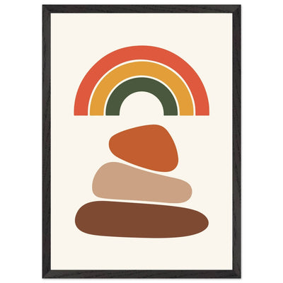 Desert Rainbow & Stone Stack - Vibrantwalls