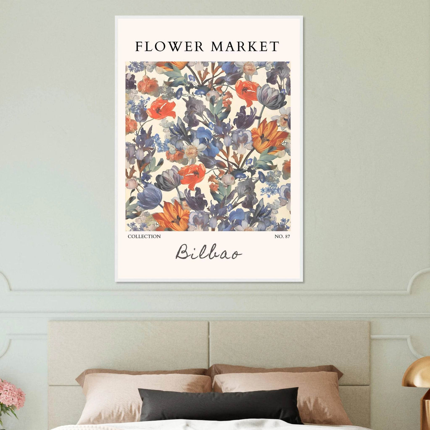 Flower Market Bilbao Print – Elegant Floral Framed Poster | Vibrant Nature & Botanical Art, Ready-to-Hang - Vibrantwalls