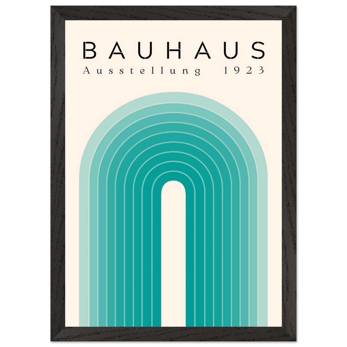 Bauhaus Ausstellung 1923 Teal & Cream - Vibrantwalls