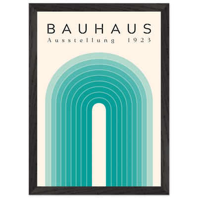 Bauhaus Ausstellung 1923 Teal & Cream - Vibrantwalls