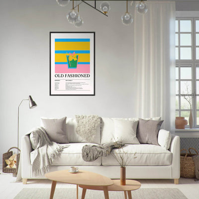 Old Fashioned Cocktail Recipe Art Print - Vibrantwalls