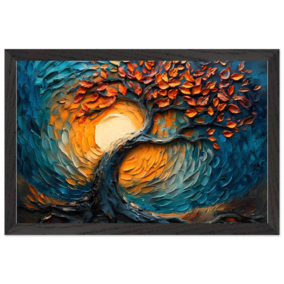 Palette Knife Tree of Life Framed - Vibrantwalls