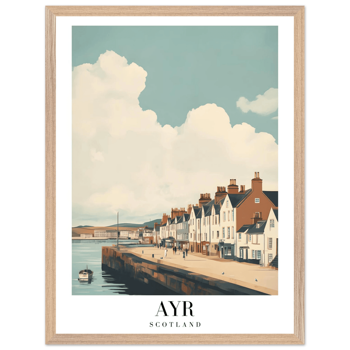 Ayr Scotland Framed Poster – Coastal Charm Wall Art with Vintage Vibe & Wooden Frame - Vibrantwalls