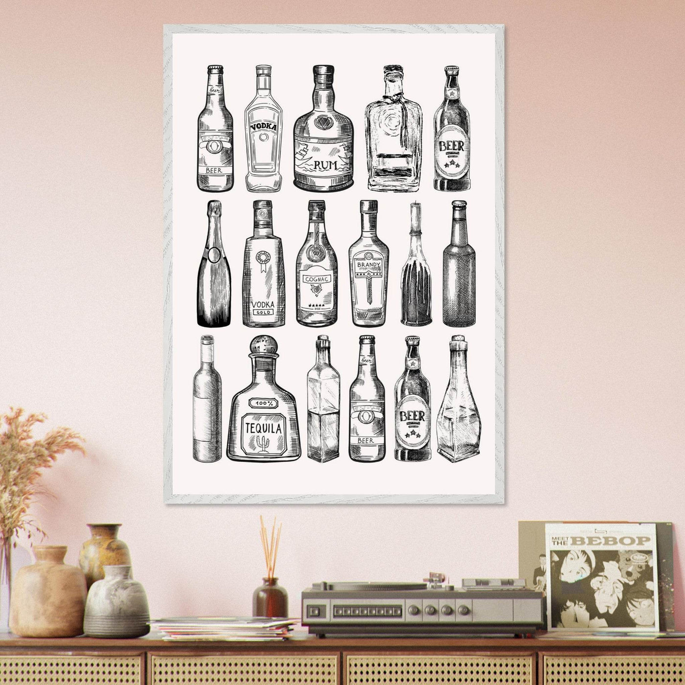 Gin Tonic Cocktail Recipe Classic Bar Print - Vibrantwalls