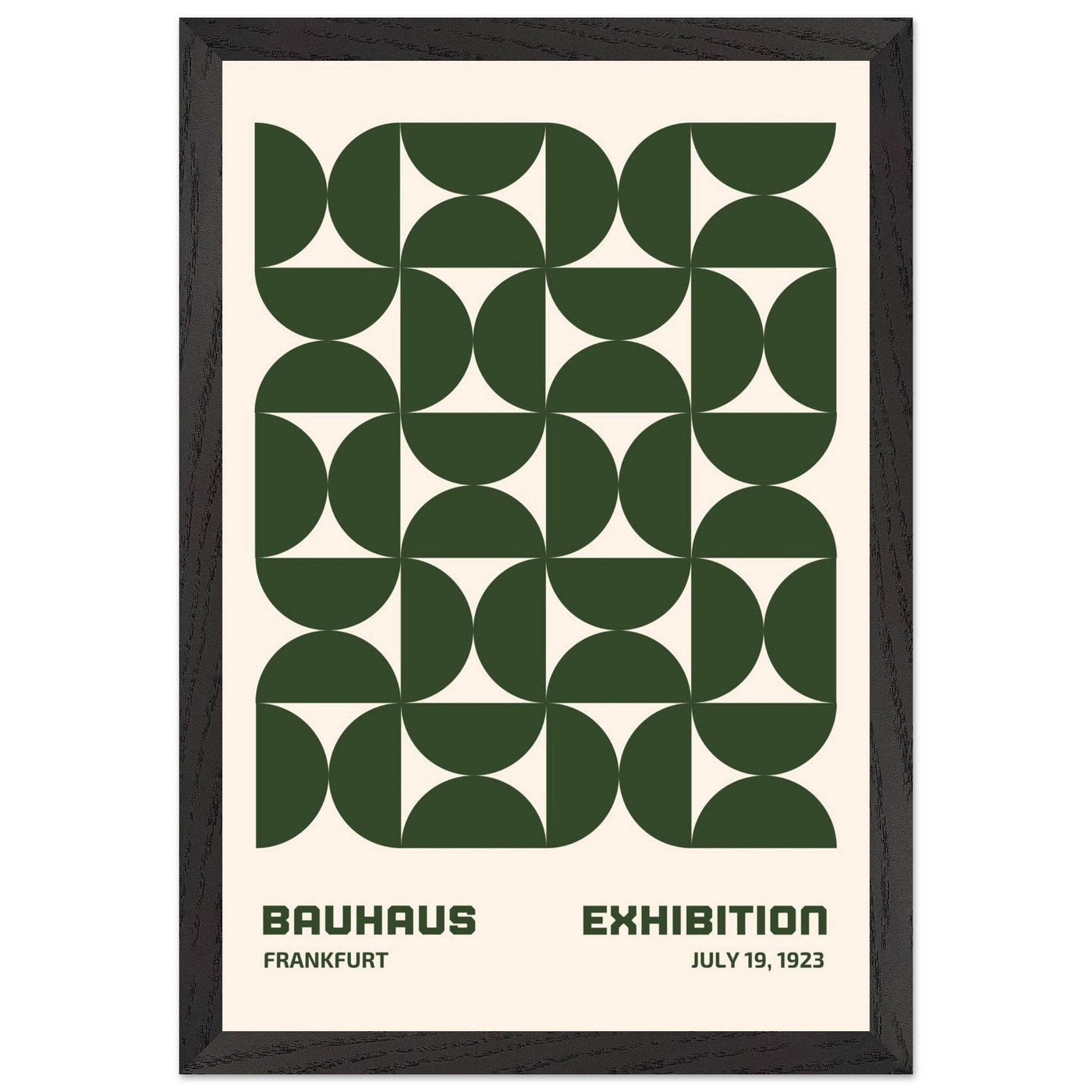 Bauhaus Forest Green & Cream Modern - Vibrantwalls