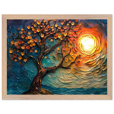 Tree of Life Textured Sunset Palette - Vibrantwalls