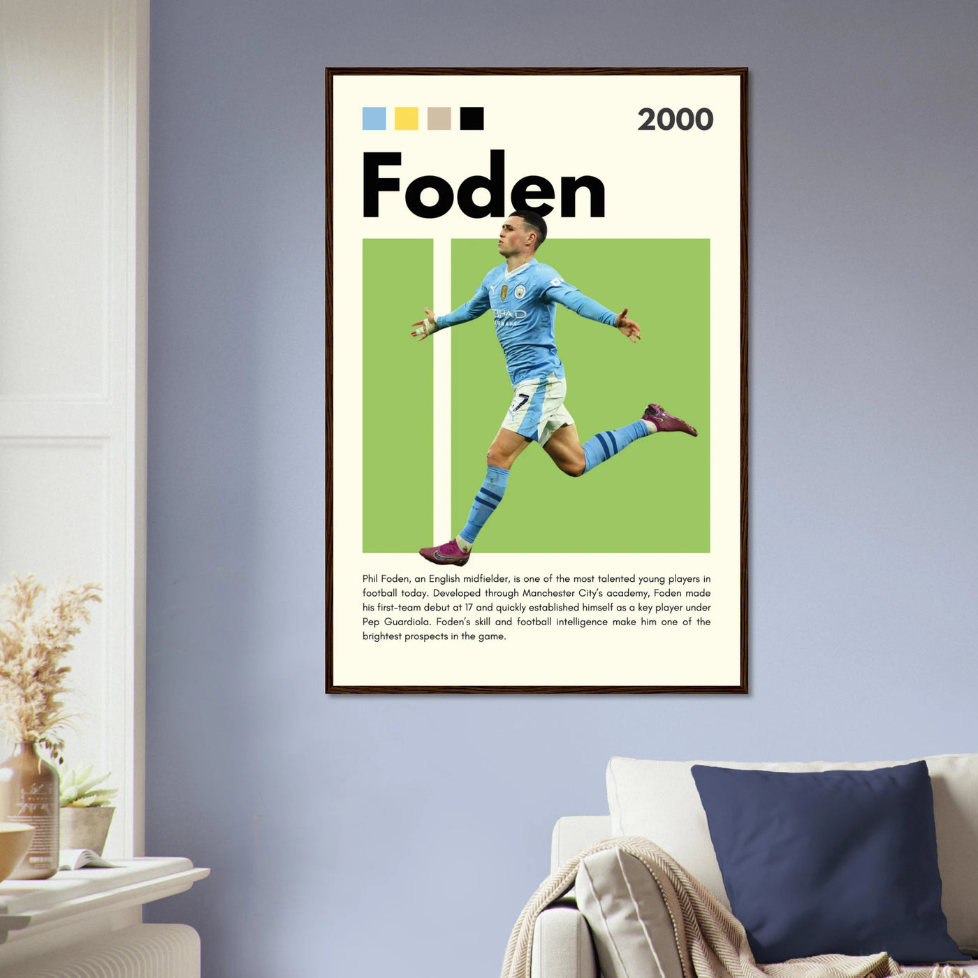 Phil Foden Manchester City Football Legend Poster Vibrantwalls