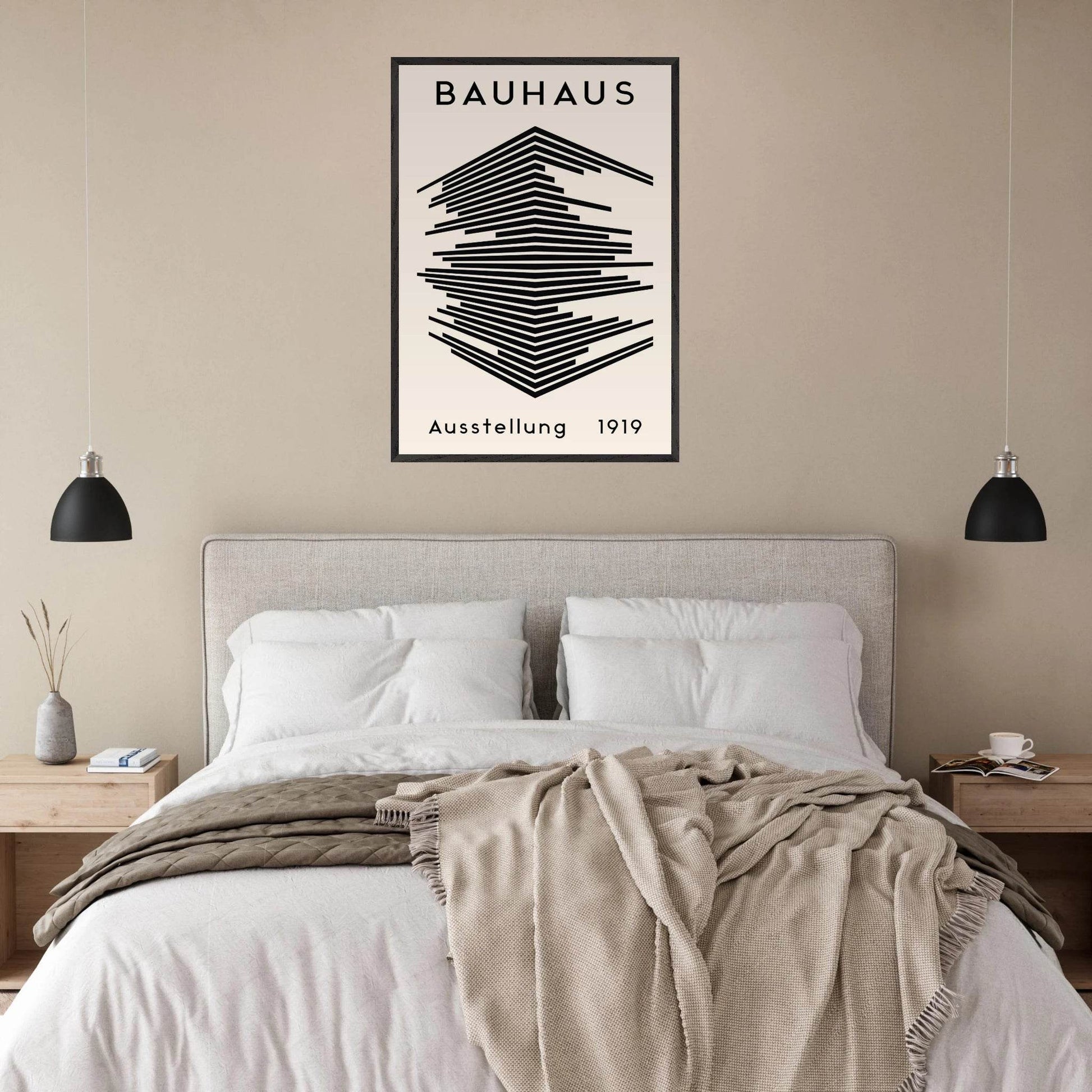 Bauhaus Black White Geometric Movement Style Design Wall Art - Vibrantwalls