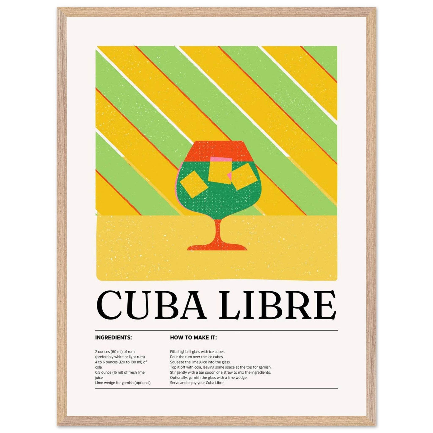 Cuba Libre Cocktail Recipe - Vibrantwalls