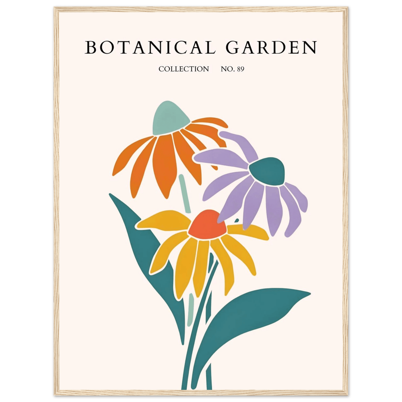 Botanical Garden Collection Framed Poster – Abstract Floral Art Print | Vibrant Colors, Ready-to-Hang - Vibrantwalls