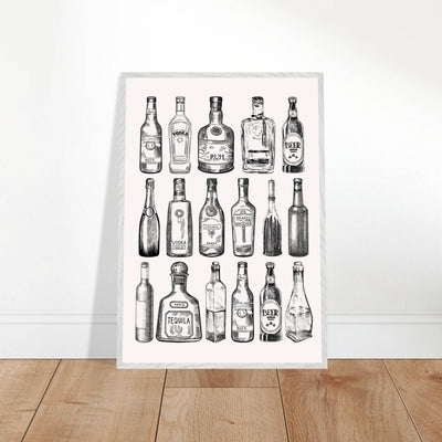 Gin Tonic Cocktail Recipe Classic Bar Print - Vibrantwalls