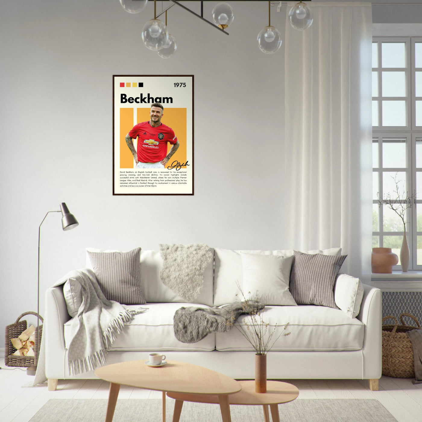 David Beckham Manchester United Soccer Framed Poster Vibrantwalls