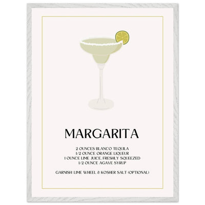 Margarita Cocktail Recipe Tequila Lime Salt Rim - Vibrantwalls