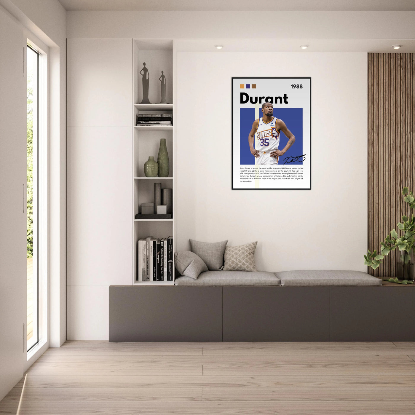 Kevin Durant Slim Reaper Suns Framed Poster Vibrantwalls