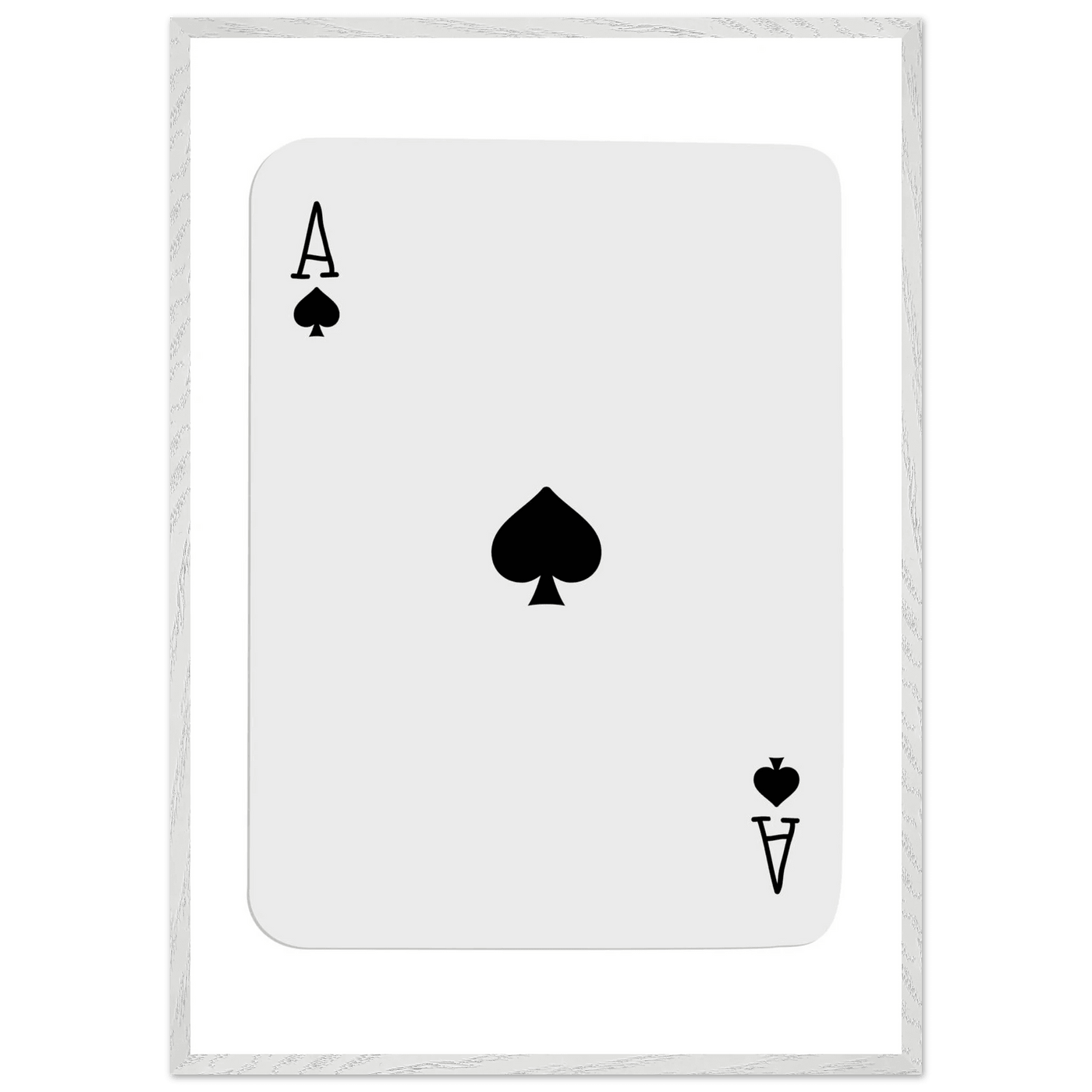 Ace of Spades Poker Card Print - Mounted Framed Poster Art, Eco-Friendly Wood Frame in Your Choice of Style - Vibrantwalls
