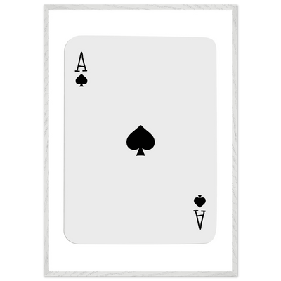 Ace of Spades Poker Card Print - Mounted Framed Poster Art, Eco-Friendly Wood Frame in Your Choice of Style - Vibrantwalls