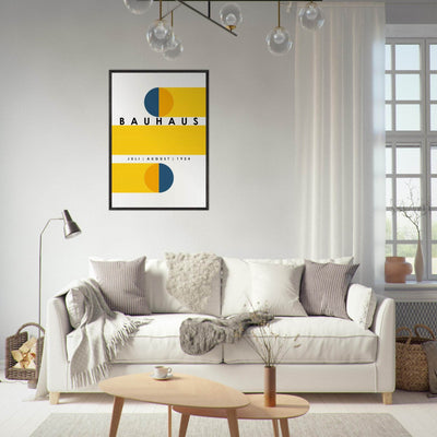 Bauhaus Blue Tunnel Geometric - Vibrantwalls