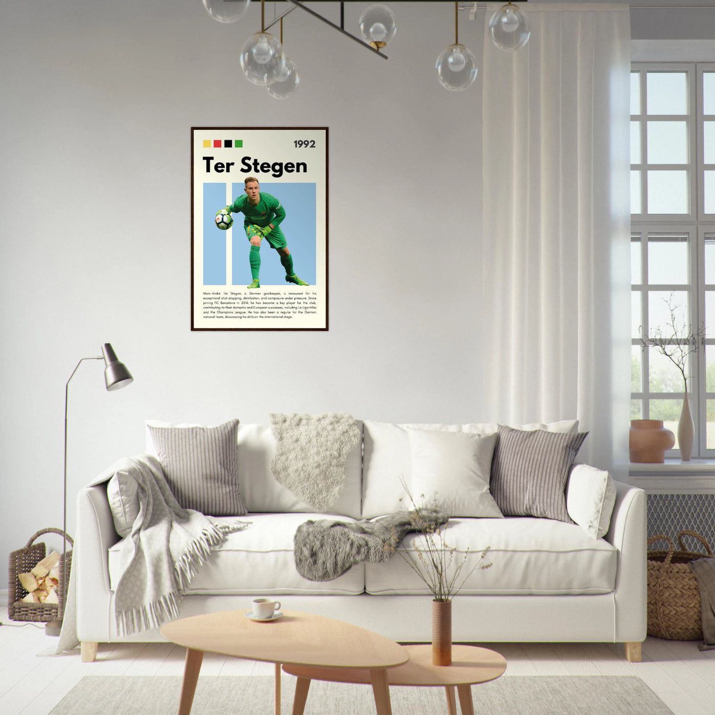 Marc-André Ter Stegen FC Barcelona Goalkeeper Framed Poster – Minimalist Football Art Print Vibrantwalls