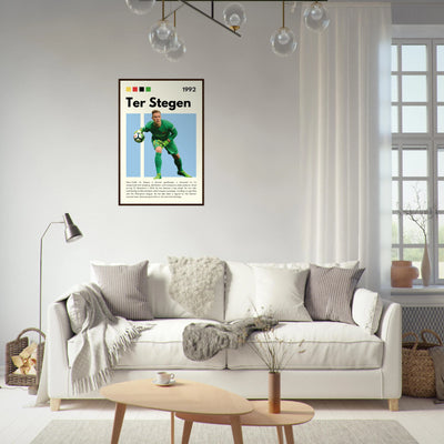Marc-André Ter Stegen FC Barcelona Goalkeeper Framed Poster – Minimalist Football Art Print Vibrantwalls