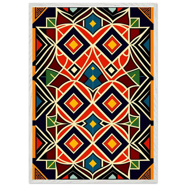 Abstract Geometric Wall Decor Boho Art Cubism Style Poster Wall Art - Vibrantwalls