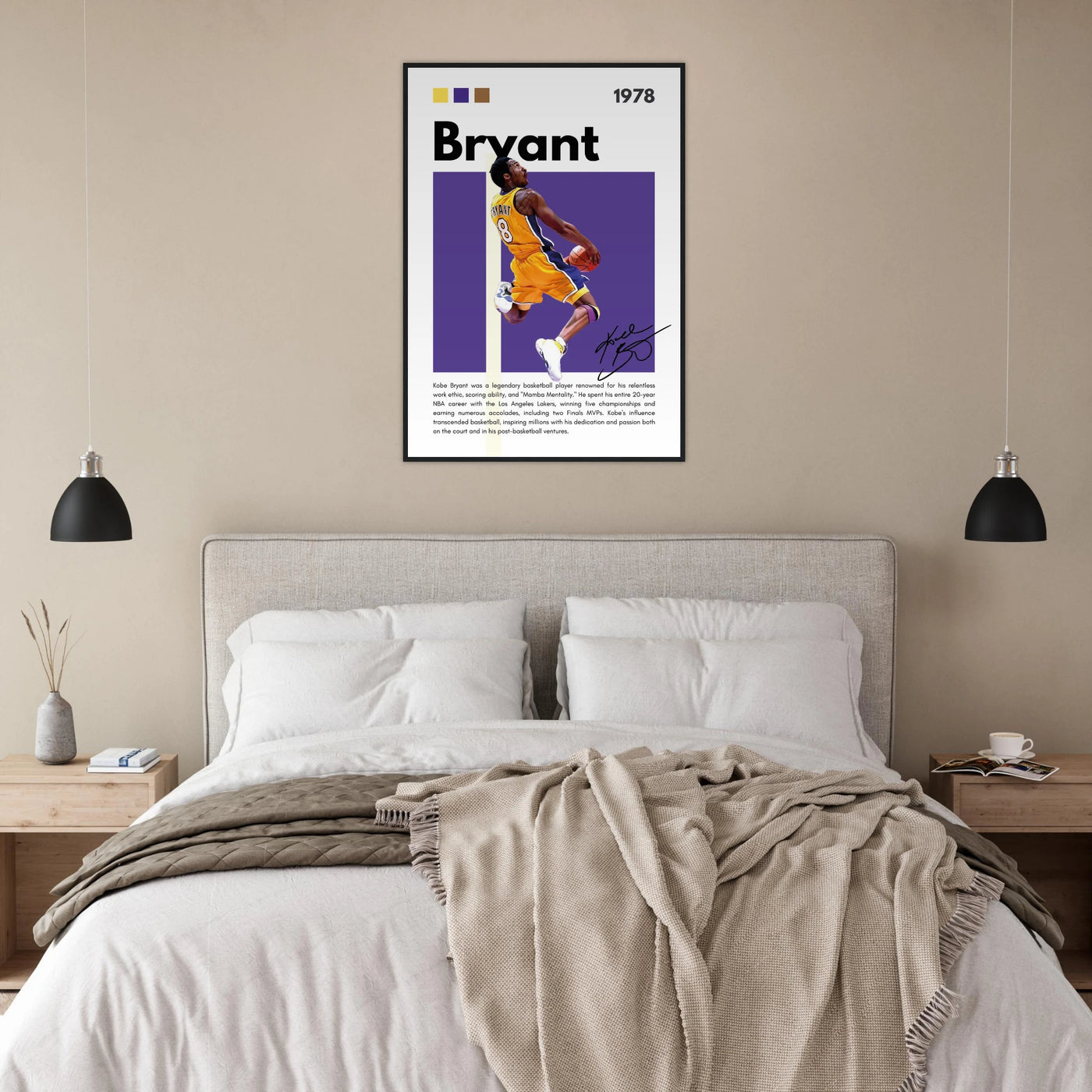 Kobe Bryant Black Mamba Lakers Vintage Poster Vibrantwalls