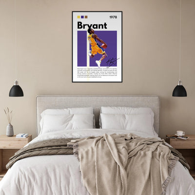 Kobe Bryant Black Mamba Lakers Vintage Poster Vibrantwalls