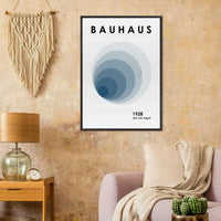 Bauhaus In The Tunnel Blue Wall Art - Vibrantwalls