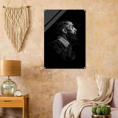Nipsey Hussle Abstract Acrylic Print – Iconic, Contemporary, Durable Wall Art in Multiple Sizes - Vibrantwalls