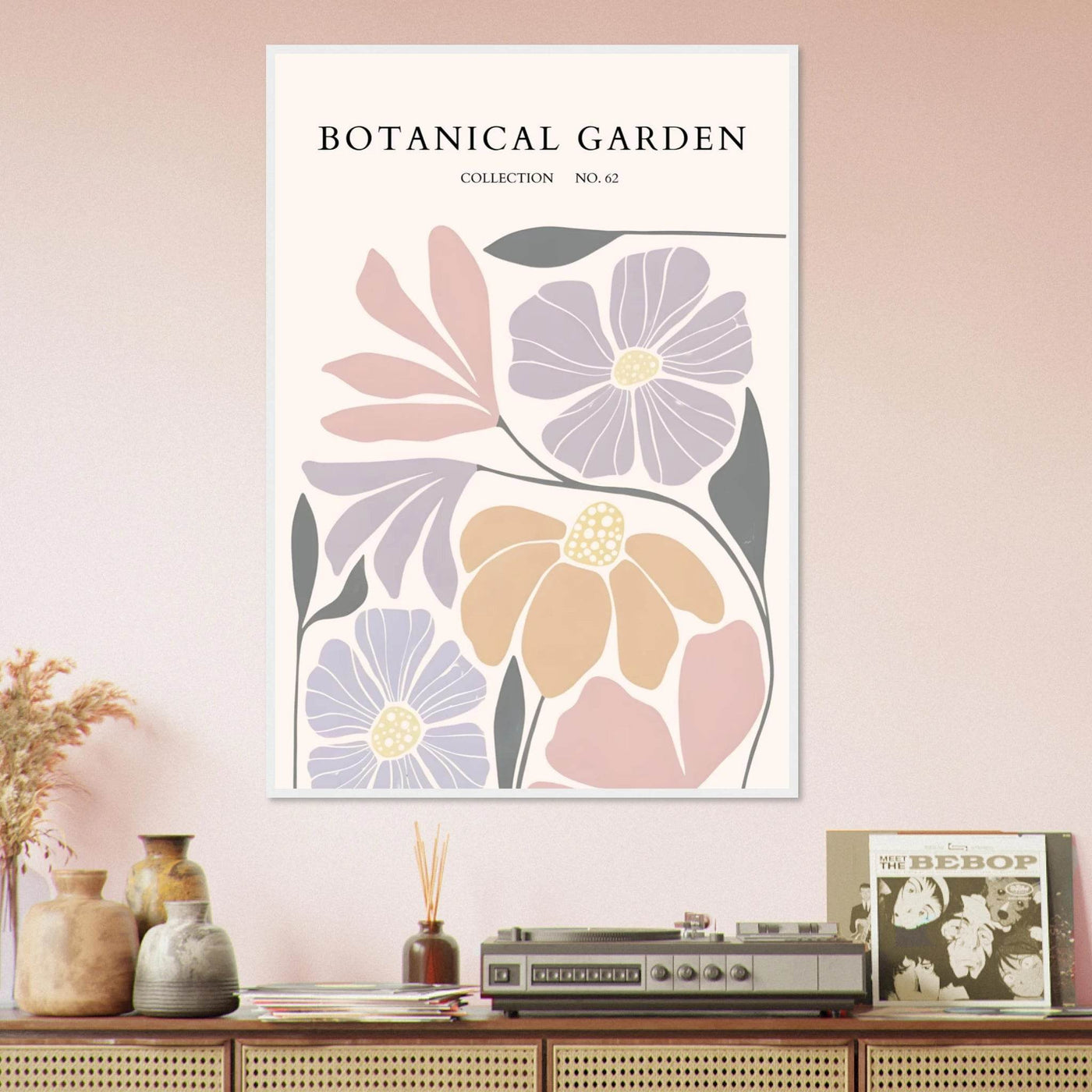 Botanical Garden Framed Posters – Soft Hues & Abstract Floral Prints | Ready-to-Hang Wall Art - Vibrantwalls