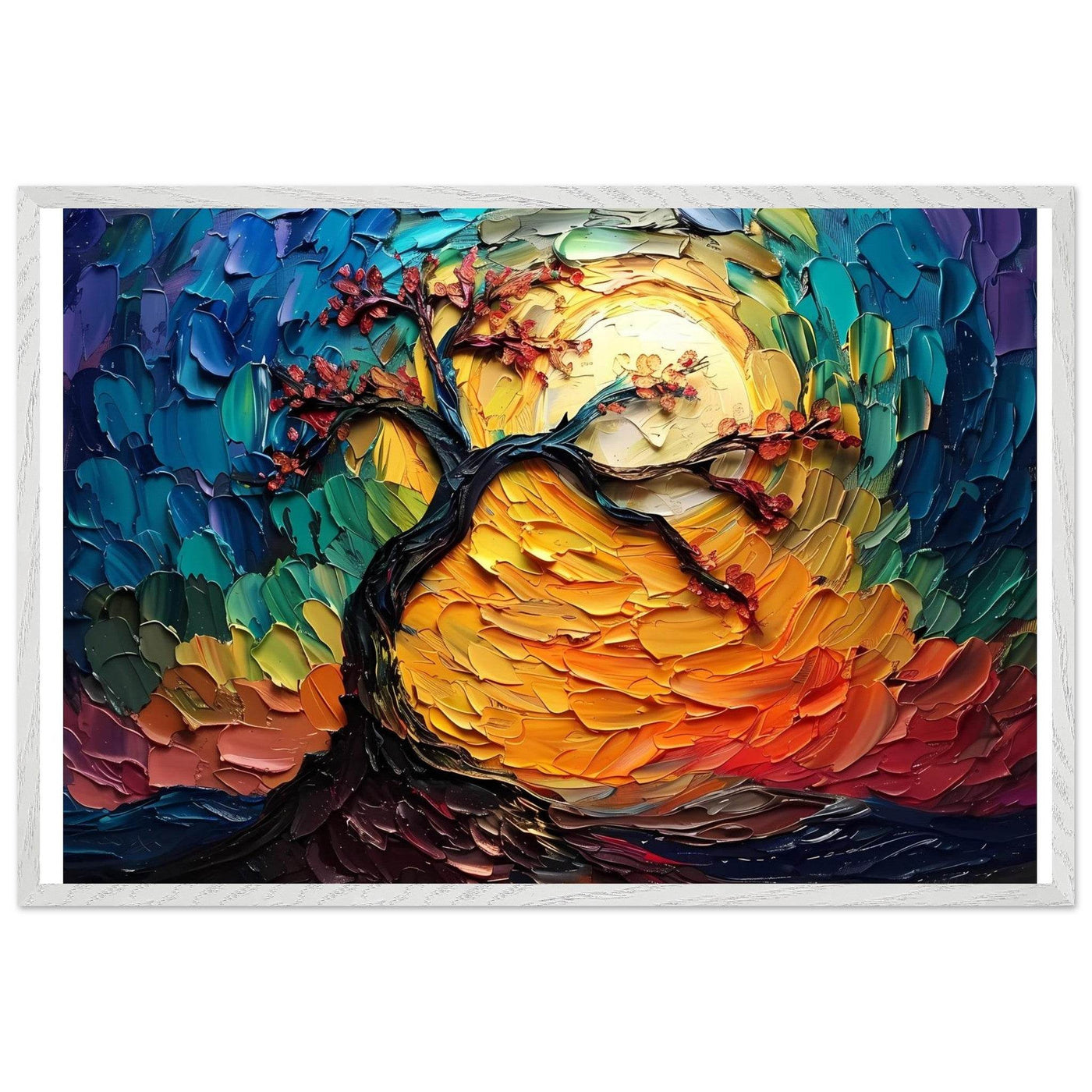 Impasto Tree of Life Poster - Vibrantwalls