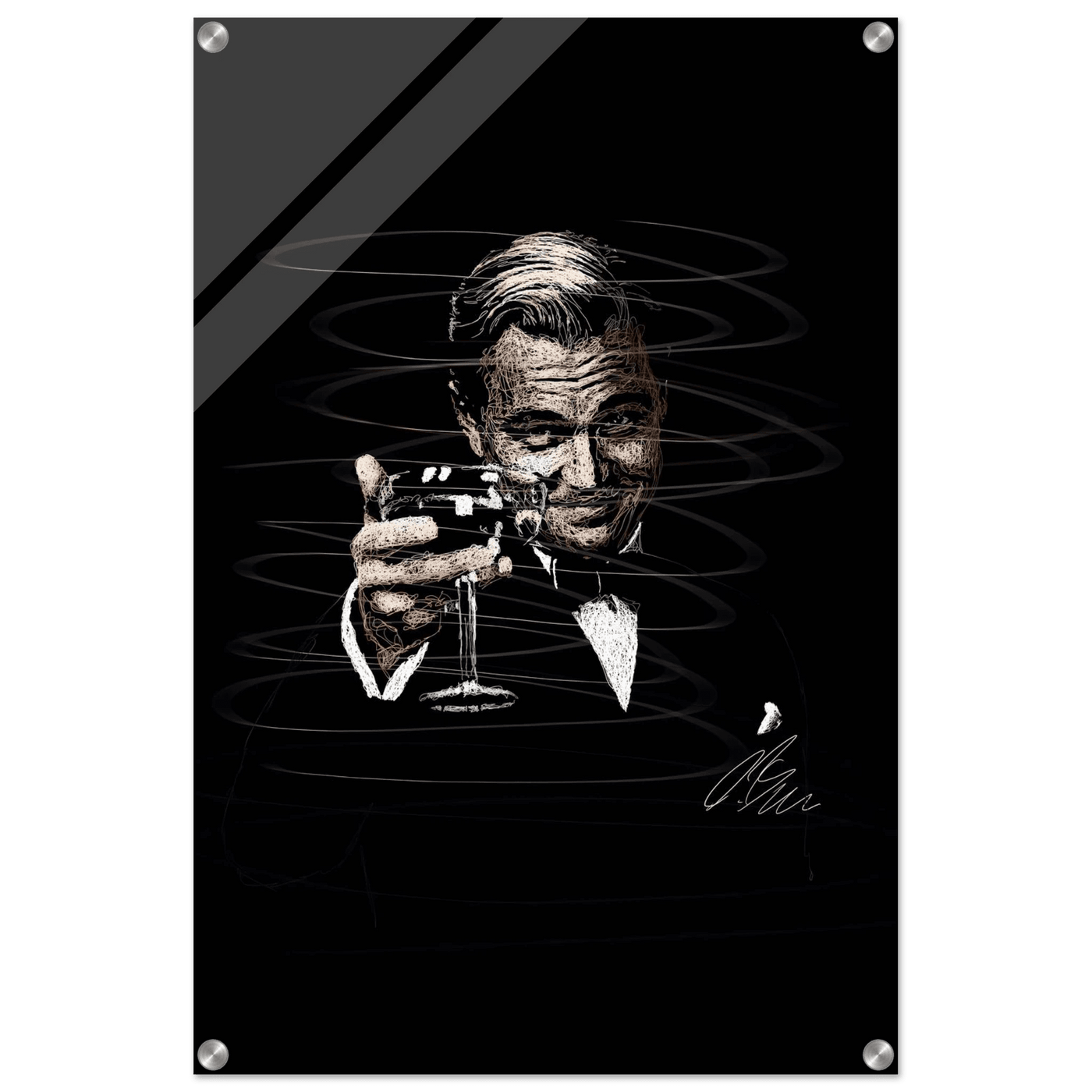 Gatsby Toast Acrylic Print – Iconic Sketch Art, Vibrant & Durable Wall Decor in Various Sizes - Vibrantwalls