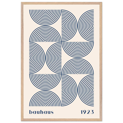 Bauhaus 1923 Navy & Beige - Vibrantwalls