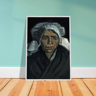 Peasant Woman Sculpture - Exquisite Head of a Peasant Woman Art Piece - Vibrantwalls
