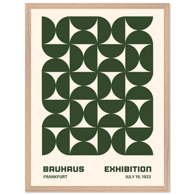 Bauhaus Forest Green & Cream Modern - Vibrantwalls