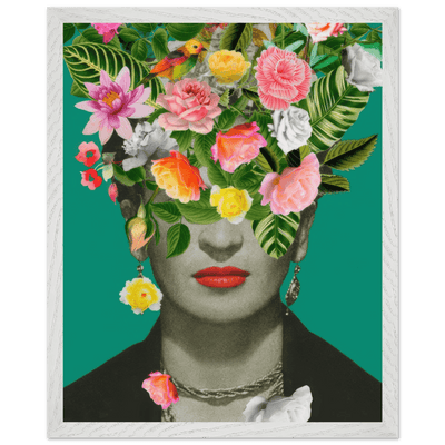 Floral Frida Artwork - Vibrant and Inspiring Home Decor - Vibrantwalls