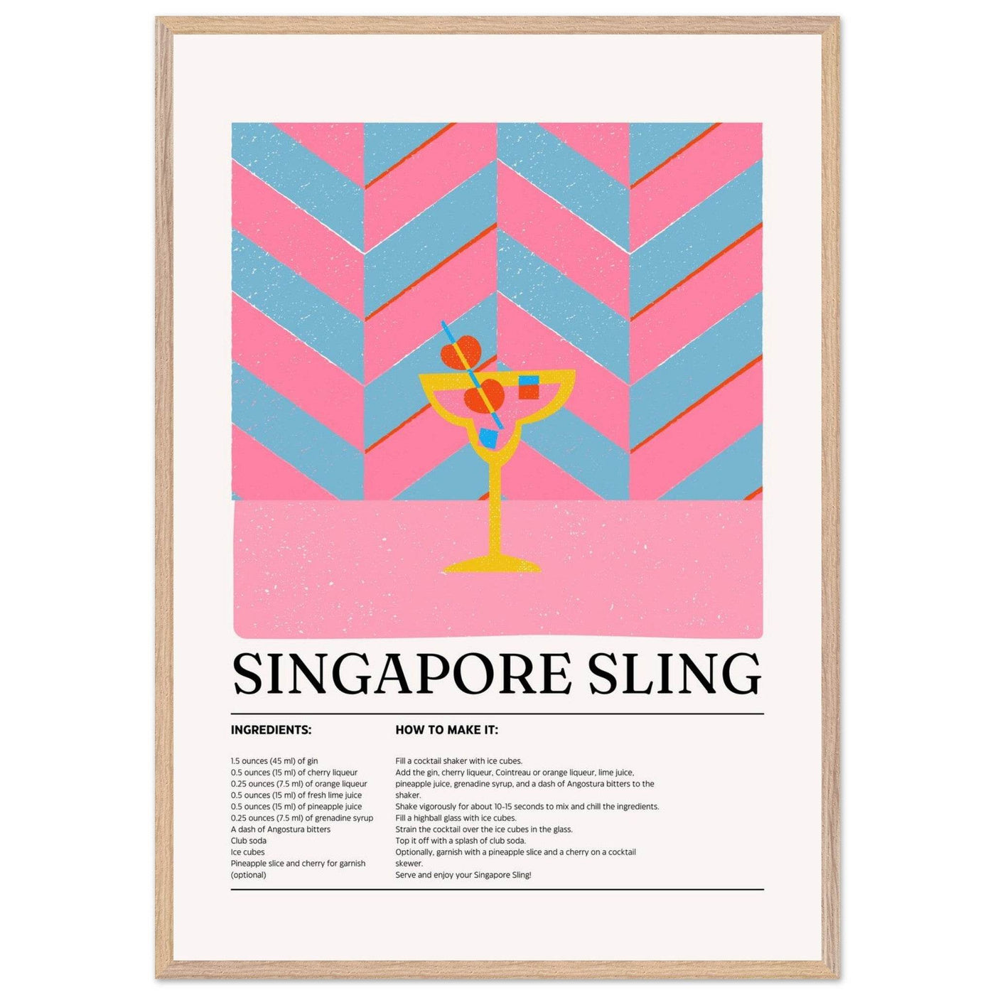Singapore Sling Cocktail Recipe - Vibrantwalls